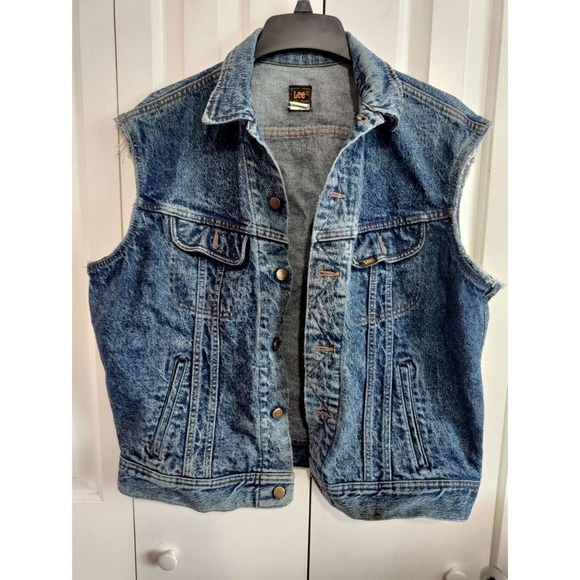 Lee Jackets & Blazers - LEE  Vintage Denim Vest woman large 14